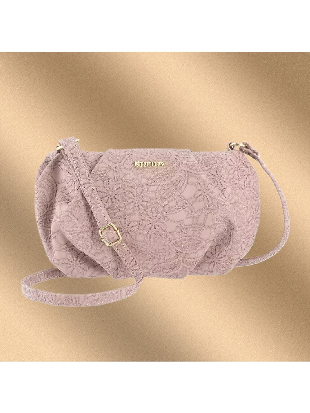 Koltov Reese Mini Crossbody Bag with Adjustable Strap Pale Plum or Mauve Color